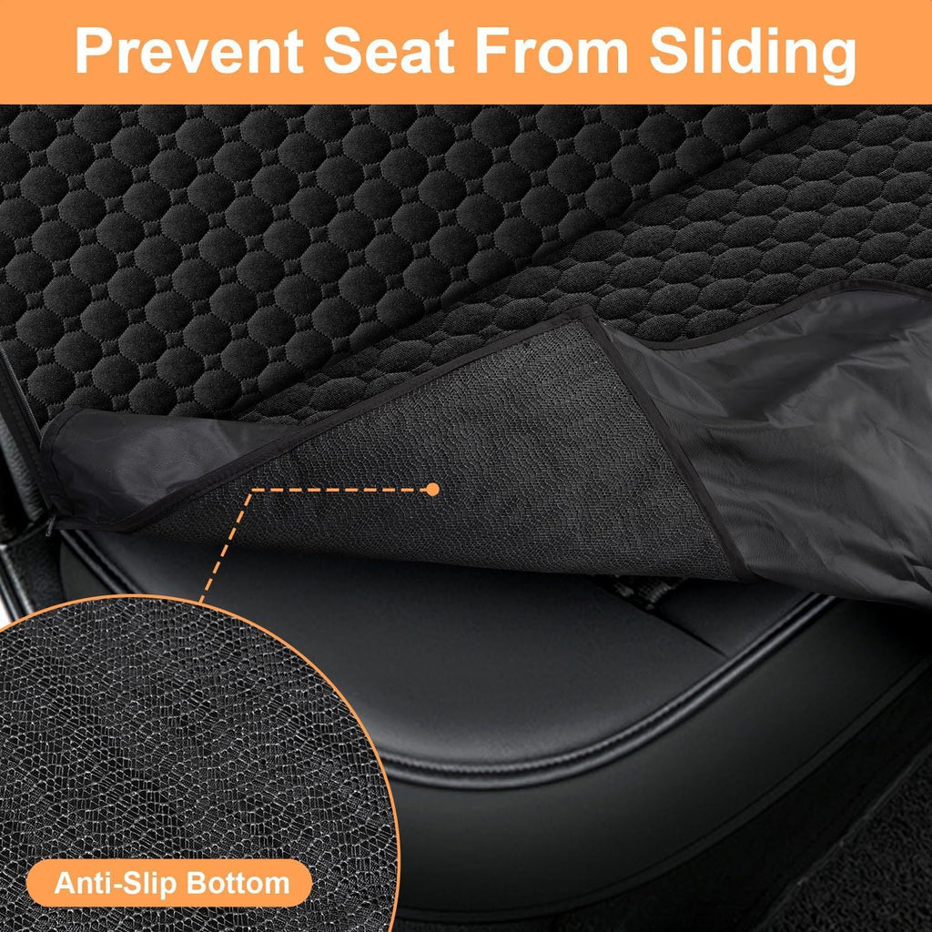Dog Hammock for Car, 2025 Upgraded 600D Heavy Duty Waterproof & Scratch-Resistant Dog Car Seat Cover, Back Seat Pet Cover for Dogs with Sedan, Trucks and SUVs, Standard, All Black