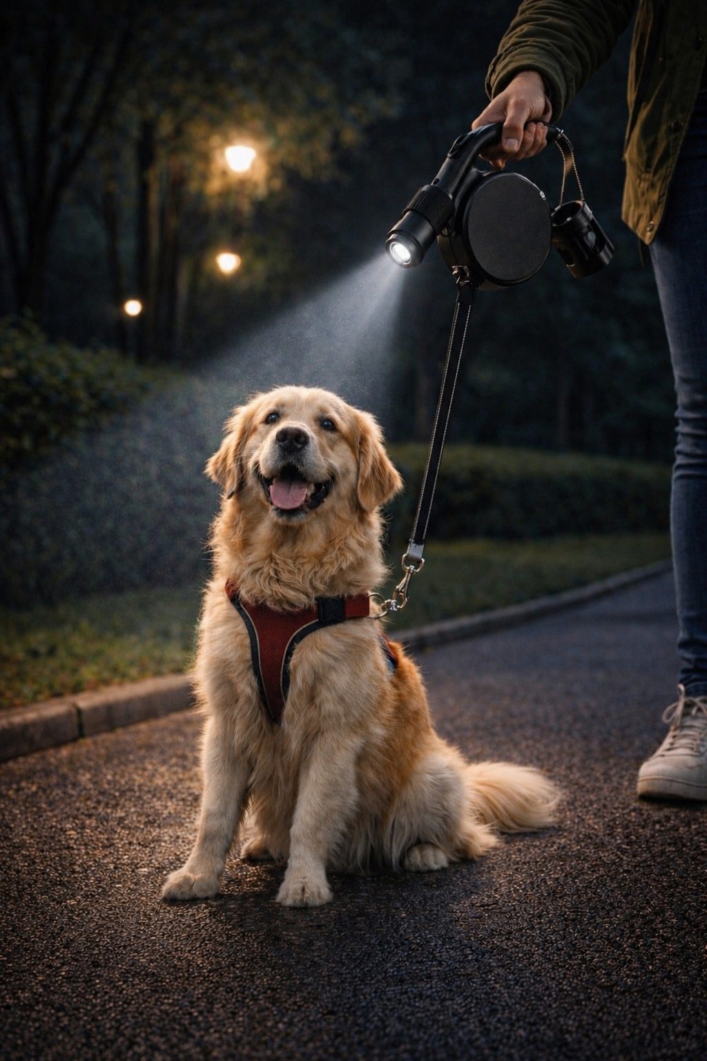 LED Retractable Dog Leash