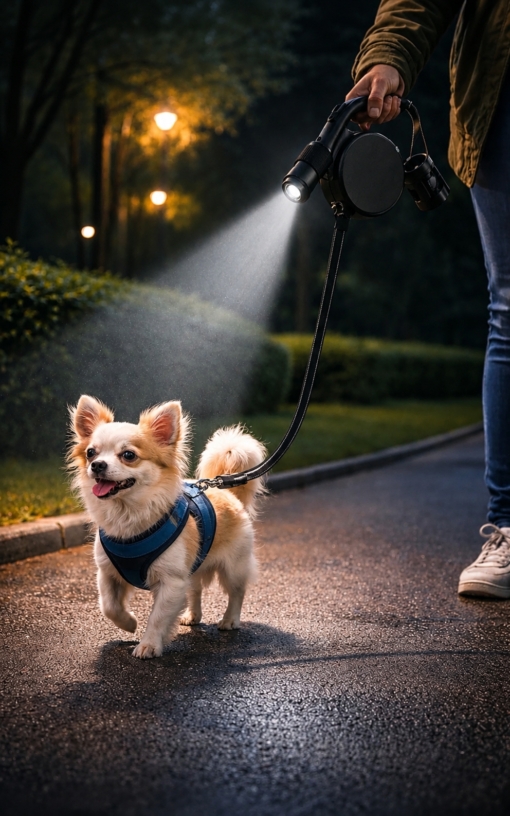 LED Retractable Dog Leash