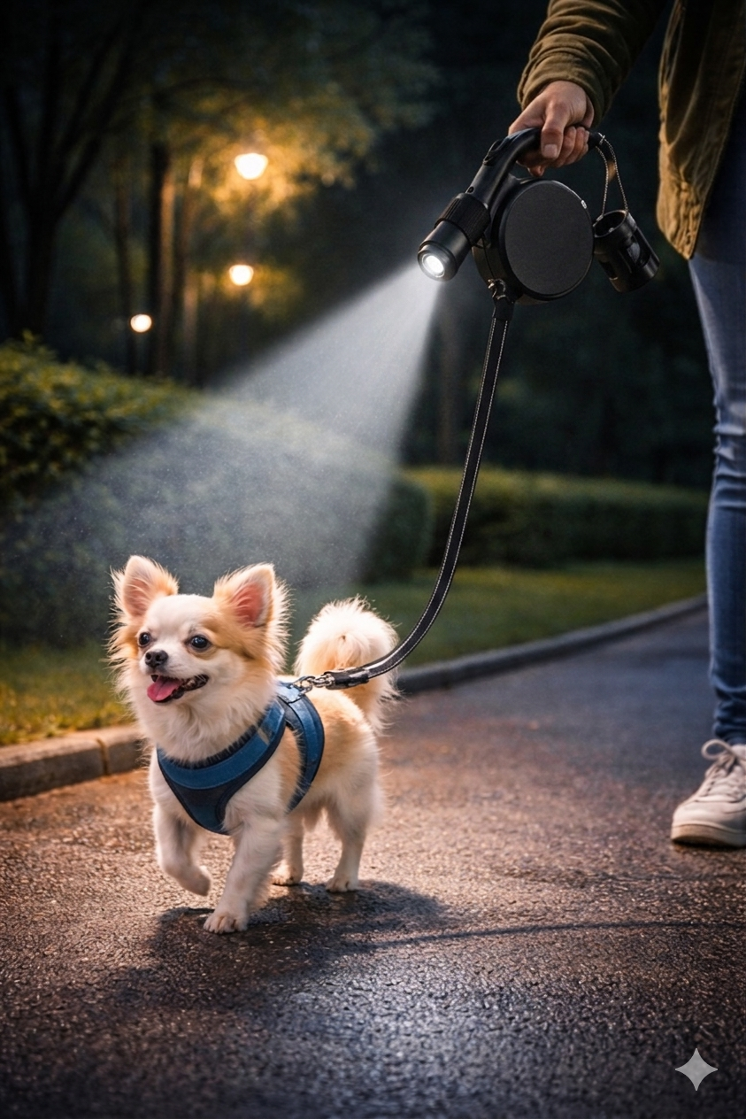 LED Retractable Dog Leash